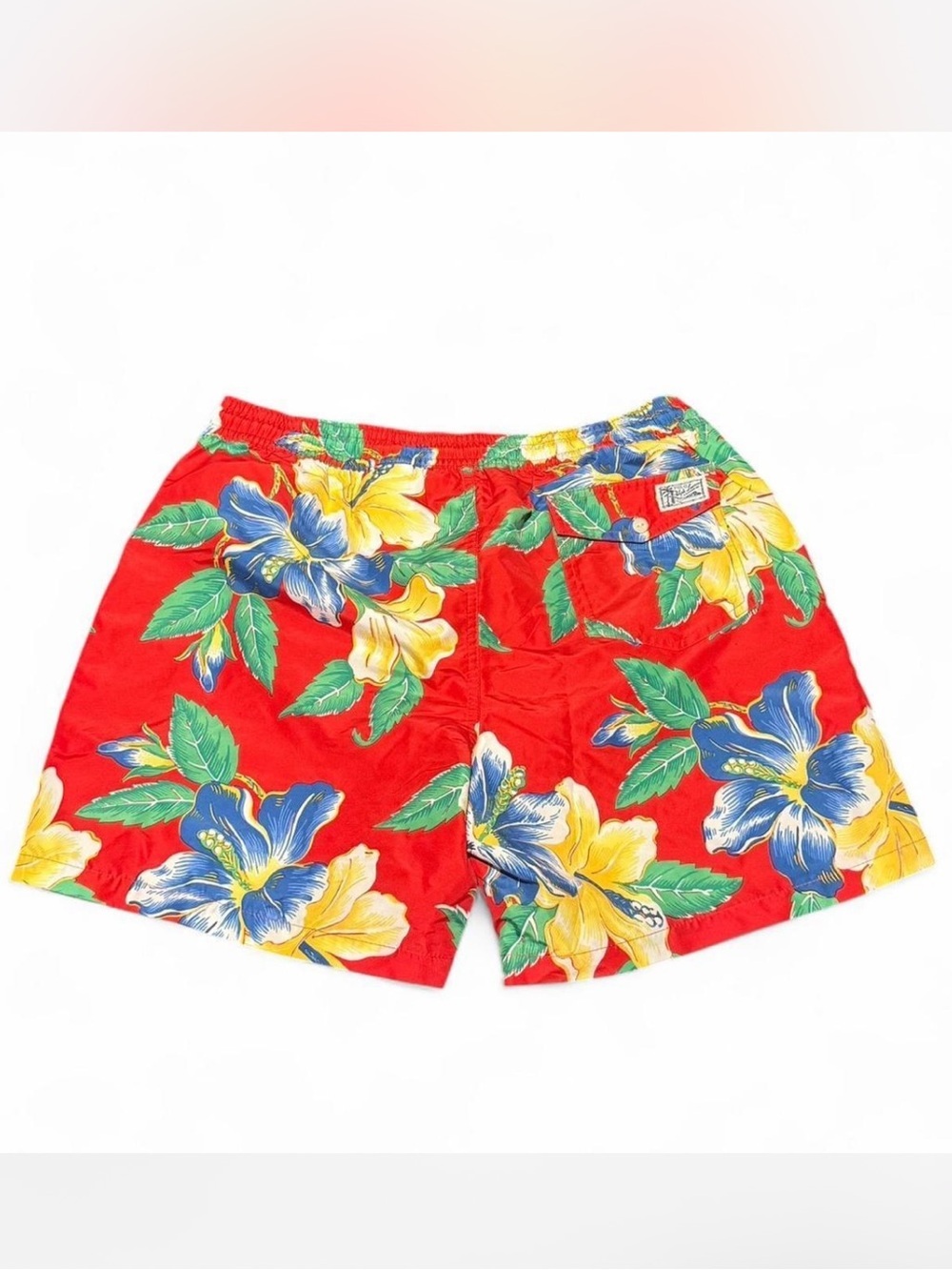 Men's Polo Ralph Lauren Red Floral Swim Trunks - Picture 2 of 4